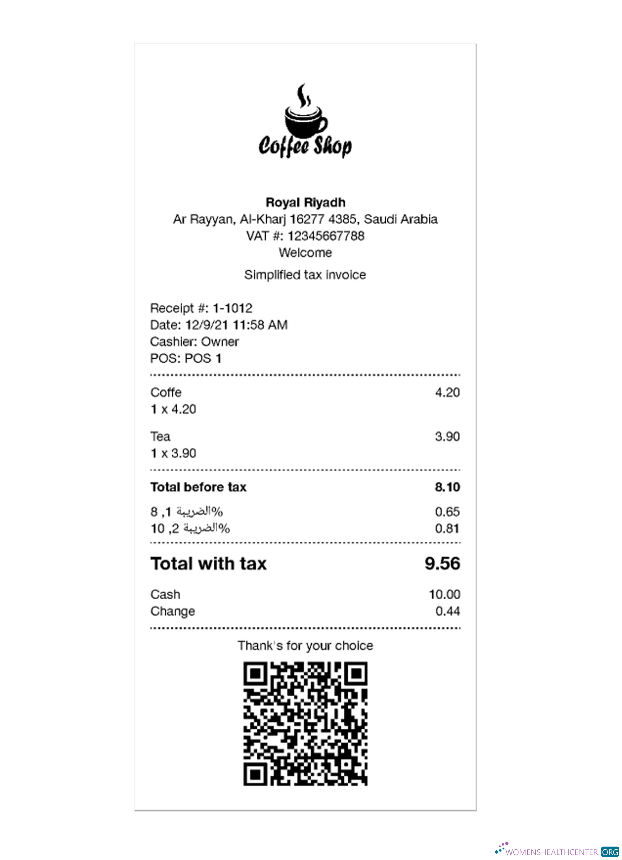 Download COFFEE SHOP payment receipt template Photoshop template
